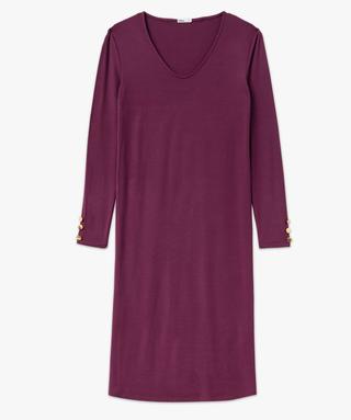 Robe De Grossesse Vertbaudet Prune à Manches Longues - Taille 34/36 (S) - Occasion Très Bon état