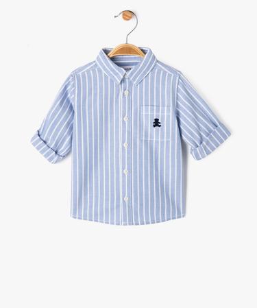 Chemise Garçon GS115 – Grise Brodée 122nd Airborne – Taille 12-14 Ans