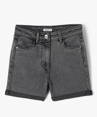 Short En Jean Joe's Jeans Fille 6X – Bleu Foncé, Taille Réglable, Vintage