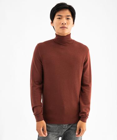 Pull Col Roulé Homme Relco - Maille Fine En Coton - Couleurs : Ivoire, Anthracite, Noir, Bordeaux, Moutarde - Neuf Avec étiquettes