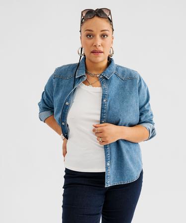 chemise boutons-pression sénior - Papillon Bleu, spécialiste des vêtements pour personnes âgées