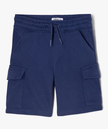 Bermuda cargo en maille a taille elastiquee garcon