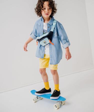 Chemise DC Shoes – Jeune Garçon – Manches Longues – Bleu/Blanc – Taille 10/12 Ans – NEUF