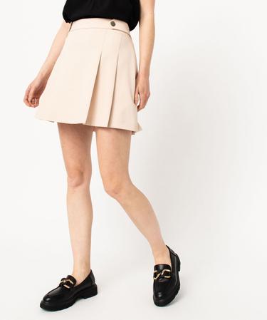 Jupe femme pailletée effet croisé drapé or