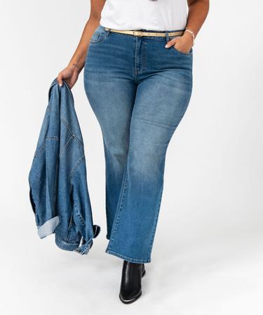 Jean Bootcut Court Taille Basse Femme Big Star Taille 27 - Délavé Moyen - Excellent État