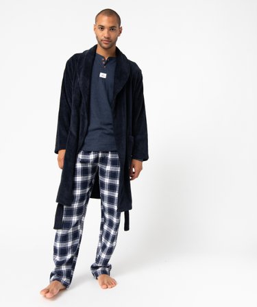 Vêtement Robe De Chambre Homme Style Anglais Robe De Chambre