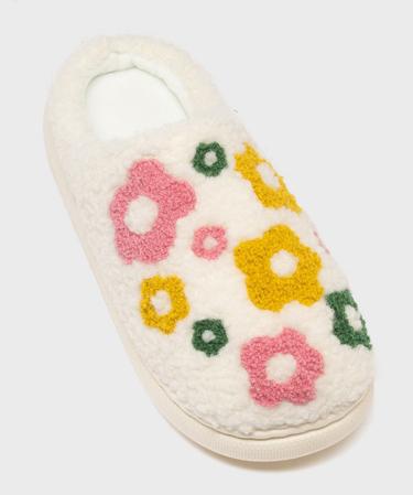 Chaussons mules chaudes et douillettes femme ecru | GEMO