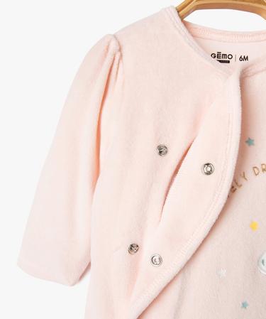 Pyjama Boutonnée Little Me Pour Fille 9 Mois - Motif Guépard Marron/rose/blanc Avec Cœur - 100% Coton