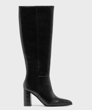 Bottes à haut talon et bout pointu femme noir | GEMO