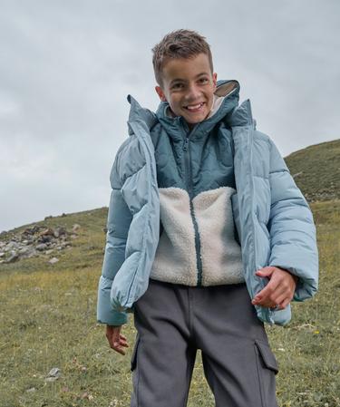 Veste à Capuche Zippée GAP Kids - Bleu - Taille M 8-9 Ans (132-140 Cm) - Doublée Polaire
