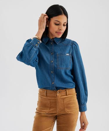 Chemise en jean femme - LuluCastagnette bleu | GEMO