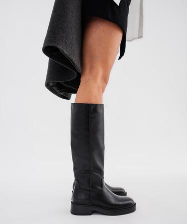 Bottes cavalières avec épaisse semelle femme - Follow Me noir | GEMO