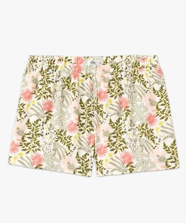 Short De Pyjama Imprimé En Viscose Femme Vert