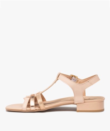 Talons à Lanières Or Rose Forever 21 - Taille US 7, Très Hauts, Bout Ouvert, Occasion