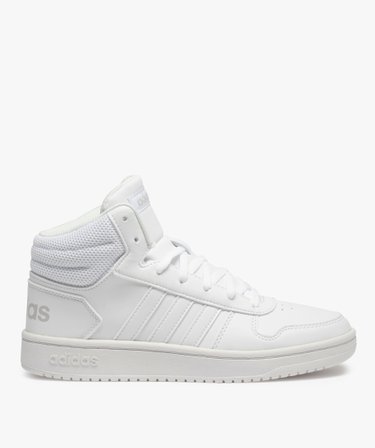 Baskets femme semi montantes Adidas Hoops Mid 2.0 blanc GEMO