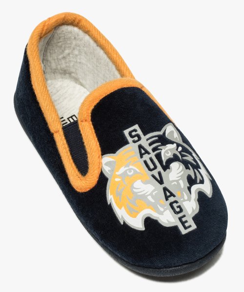 chaussons garcon cuir