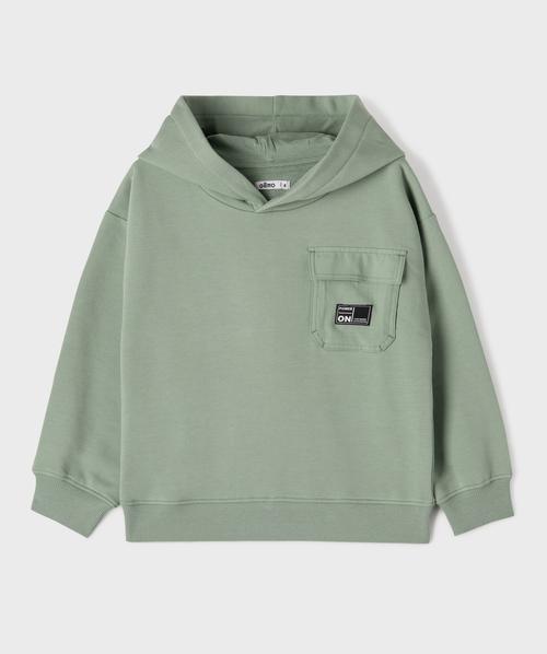 Sweat à capuche avec poche poitrine garçon vue1 - GEMO (ENFANT) - GEMO
