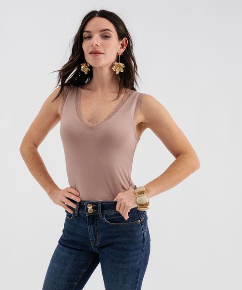 Débardeur en viscose double porté femme vue1 - GEMO 4G FEMME - GEMO