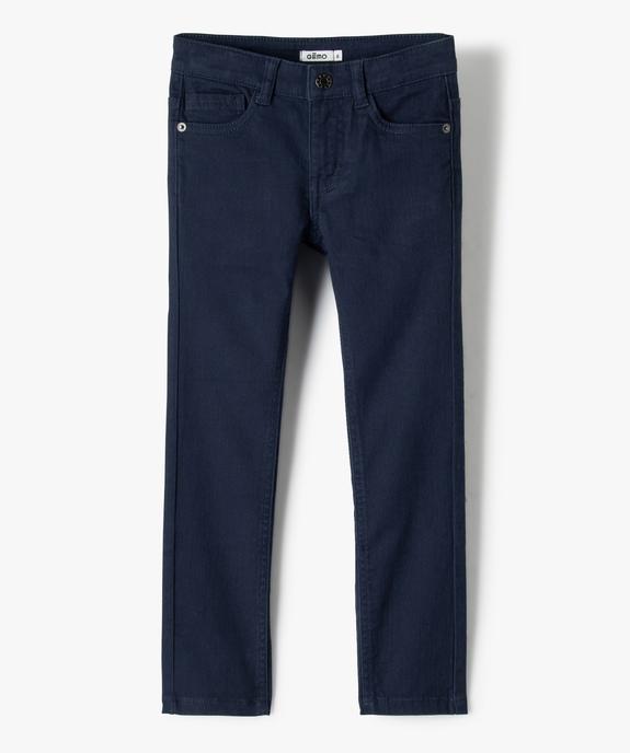 Pantalon garçon uni coupe Slim extensible  vue1 - GEMO 4G GARCON - GEMO