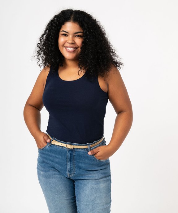 Débardeur à col rond uni femme grande taille vue1 - GEMO 4G GT - GEMO