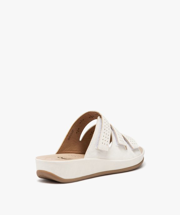 Sandales/Claquettes Femme Confort - Antidérapantes, Pour Pieds Sensibles/larges, Semelle Orthopédique Compensée - Idéales Piscine, Plage, Intérieur