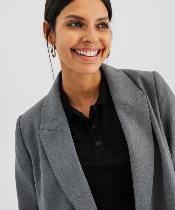 Veste de blazer coupe droite fermeture croisée femme vue2 - GEMO(FEMME PAP) - GEMO