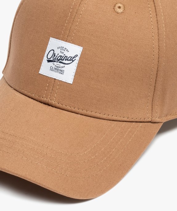 Casquette baseball en toile de coton unie homme vue2 - GEMO 4G HOMME - GEMO