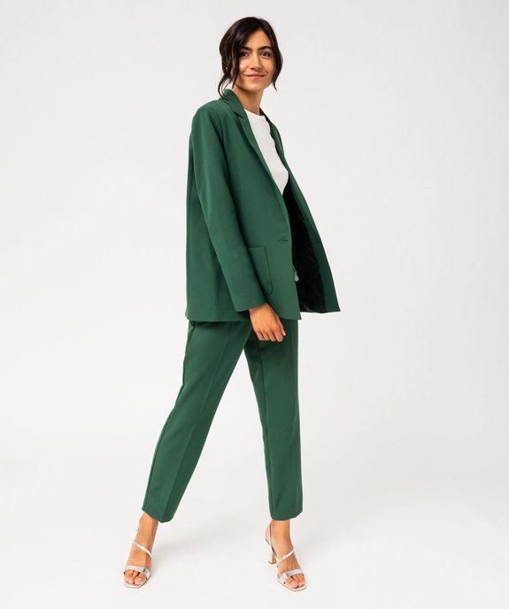 Veste blazer coupe droite fermeture un bouton femme vue5 - GEMO(FEMME PAP) - GEMO
