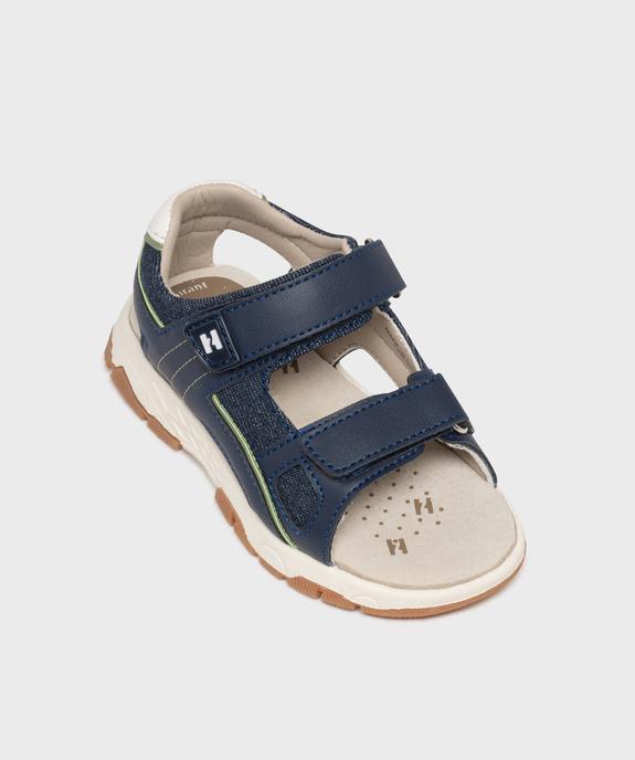 Sandales à scratch multi-matières bébé garçon - Hobiz vue5 - HOBIZ - GEMO