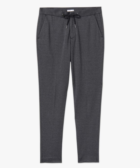 Pantalon homme à motif pied de poule avec taille ajustable vue4 - GEMO (HOMME) - GEMO