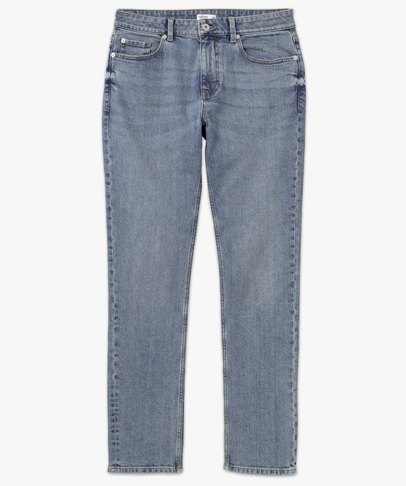 Jean coupe Regular coloris délavé homme vue8 - GEMO 4G HOMME - GEMO