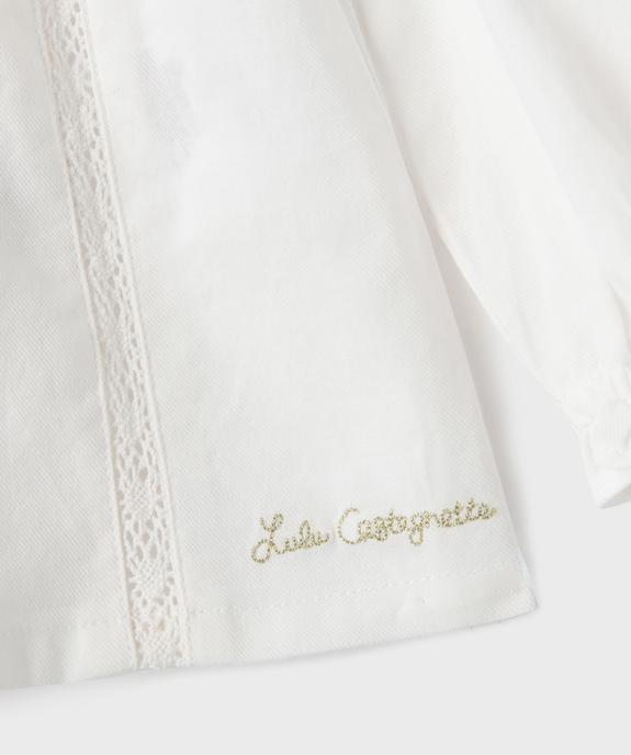 Chemise avec détails brodés bébé fille - LuluCastagnette vue3 - LULUCASTAGNETTE - GEMO