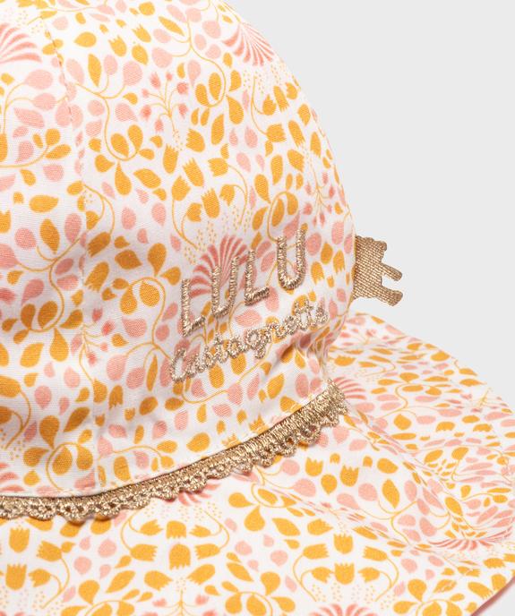 Chapeau bob réversible en toile de coton bébé fille - LuluCastagnette vue4 - LULUCASTAGNETTE - GEMO
