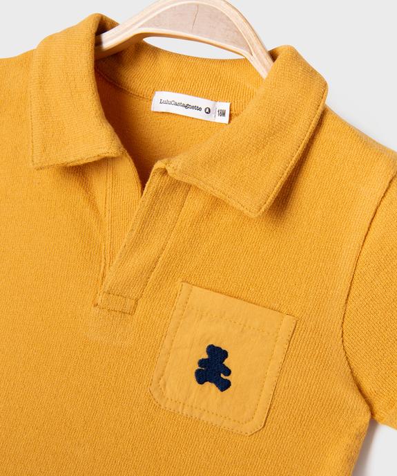 Polo manches courtes en coton bouclette bébé garçon - LuluCastagnette vue2 - LULU CASTAGNETTE GEMO FOR GOOD - GEMO