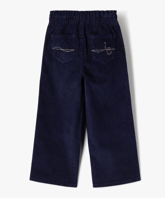Pantalon large en velours côtelé fille - LuluCastagnette vue4 - LULUCASTAGNETTE - GEMO