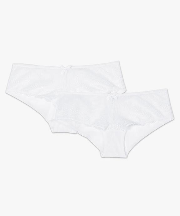 Shorty en dentelle et tulle femme (lot de 2) vue6 - GEMO(HOMWR FEM) - GEMO