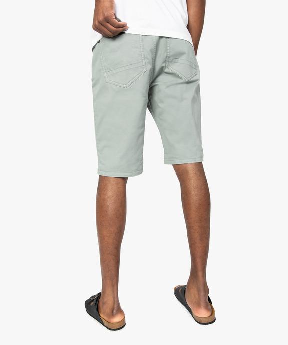 Bermuda homme en coton stretch vue3 - GEMO (HOMME) - GEMO
