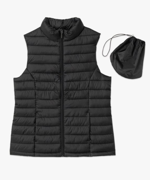 Doudoune sans manches avec col montant femme vue4 - GEMO 4G FEMME - GEMO