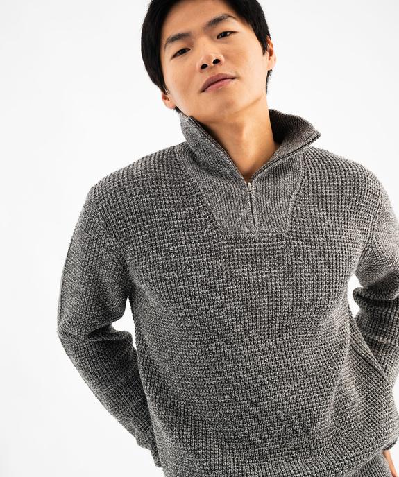 Pull col camionneur en grosse maille homme vue2 - GEMO (HOMME) - GEMO