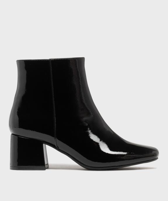 Boots à talon vernis femme vue2 - FOLLOW ME - GEMO