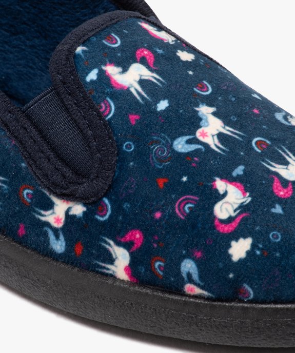 Chaussons fille en velours à motif licorne vue6 - GEMO 4G FILLE - GEMO