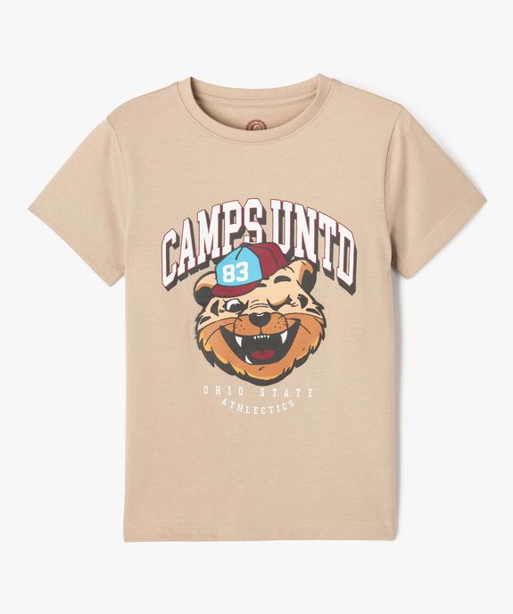 Tee-shirt imprimé style campus garçon vue2 - CAMPS GEMO FOR GOOD - GEMO
