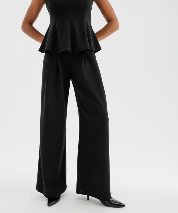 Pantalon de costume large uni femme vue2 - GEMO 4G FEMME - GEMO