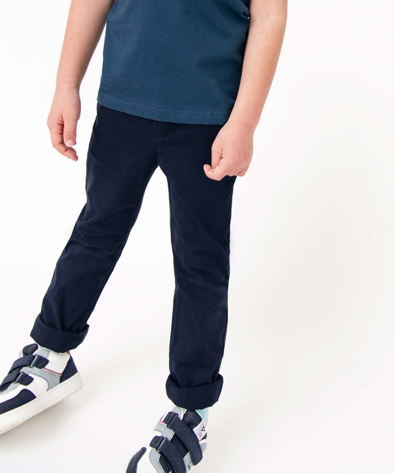 Pantalon chino slim uni garçon vue1 - GEMO 4G GARCON - GEMO