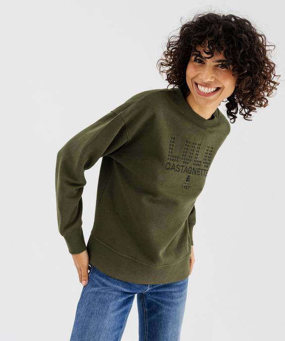 Sweat large avec motifs brodés femme - LuluCastagnette vue2 - LULUCASTAGNETTE - GEMO