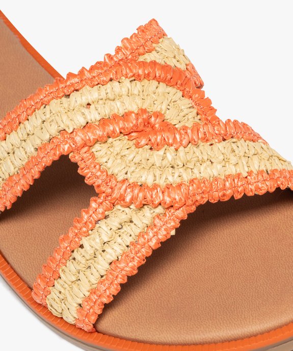 Mules plates à brides tressées et croisées femme  vue7 - FOLLOW ME - GEMO