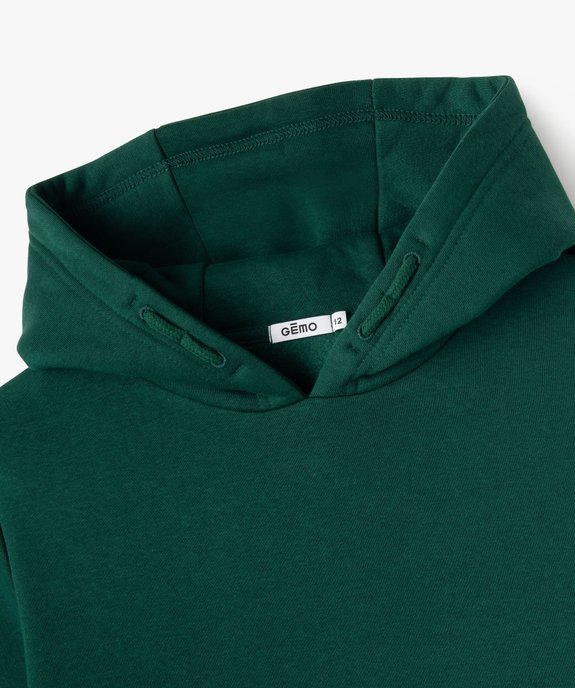 Sweat molletonné à capuche garçon vue3 - GEMO (JUNIOR) - GEMO