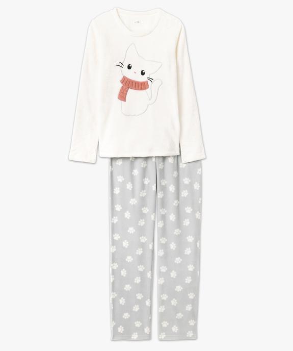 Pyjama en maille  motif chat femme vue4 - GEMO(HOMWR FEM) - GEMO