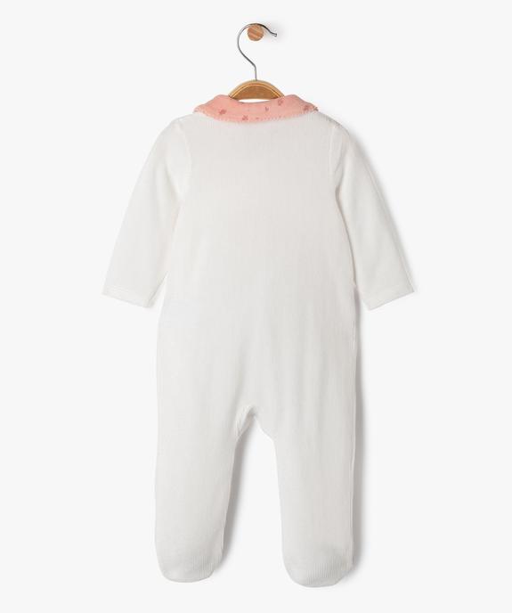 Pyjama en velours côtelé à col Claudine bébé - LuluCastagnette vue5 - LULU CASTAGNETTE G4G D - GEMO