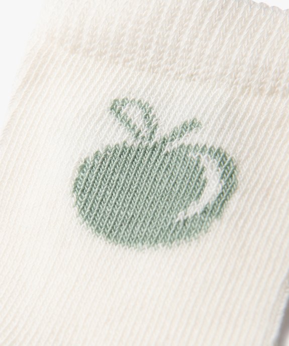 Chaussettes tige haute à motifs fruits bébé fille (lot de 5) vue4 - GEMO 4G BEBE - GEMO
